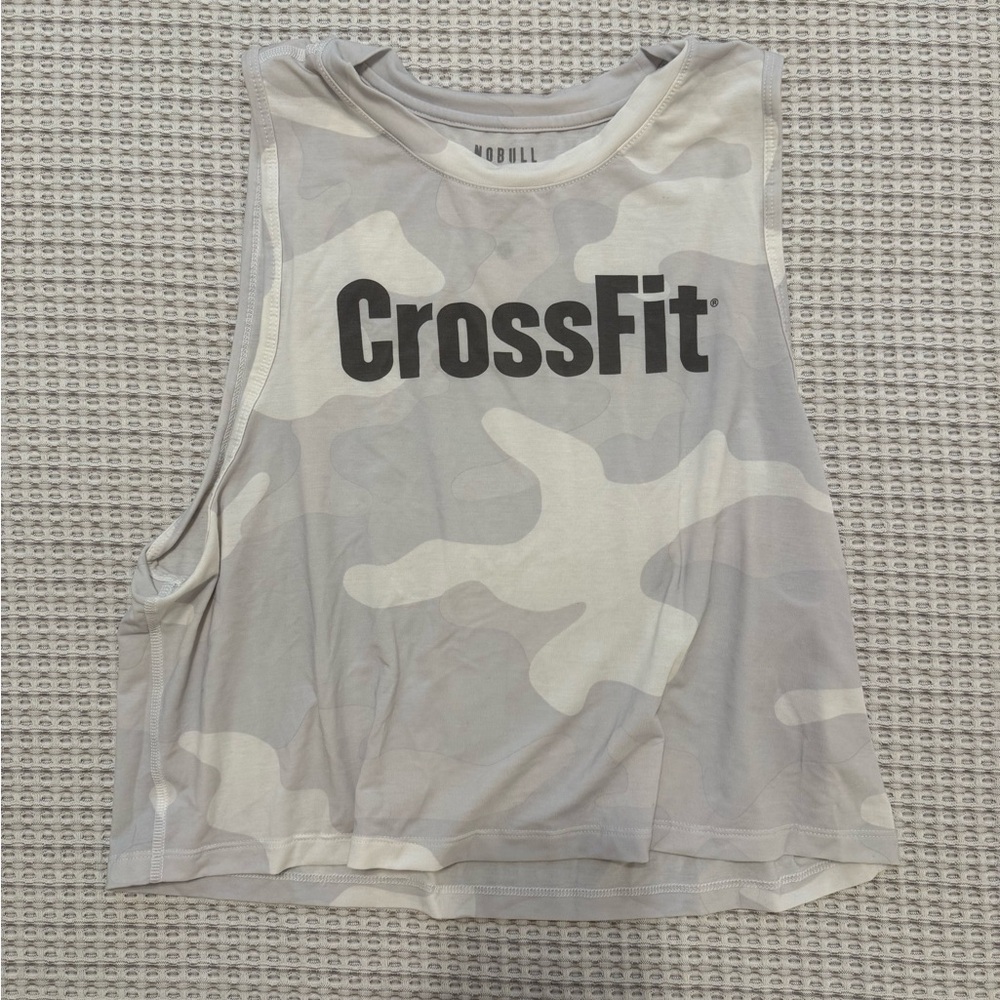 NOBULL CrossFit Gray and Cream Camo Tank